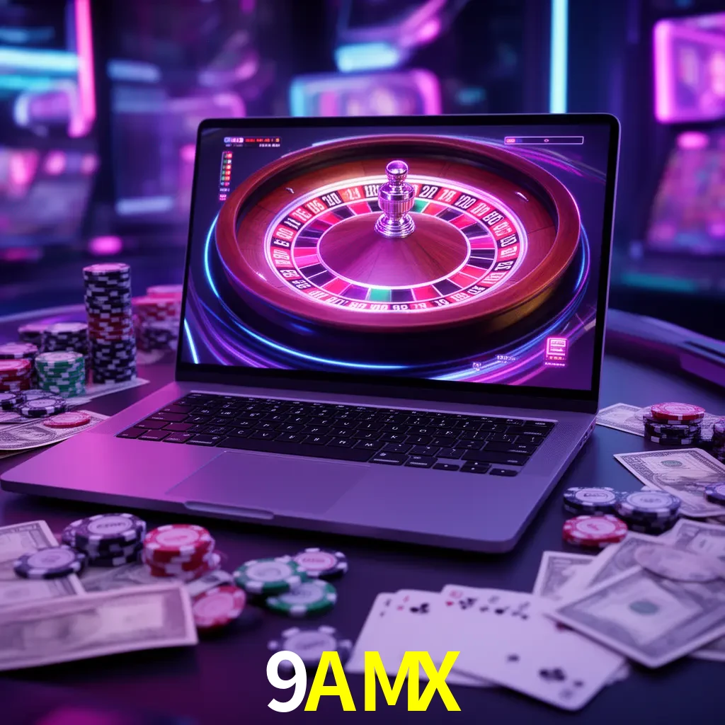 Centro móvil 9AMX con casino, cajero, bonos, app y acceso de cuenta para México